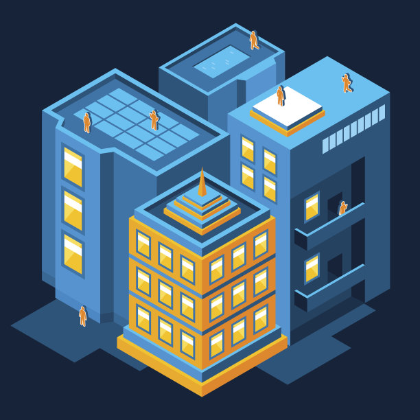 蓝色的城市图片下载