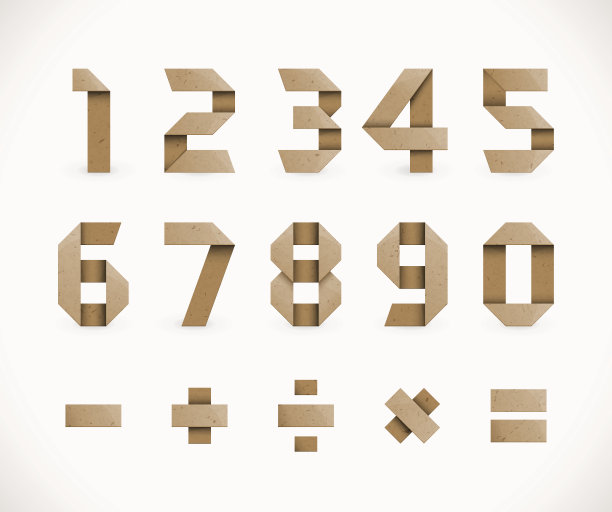 折纸的数字图片下载