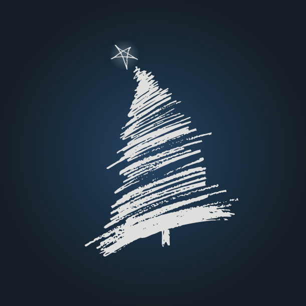 圣诞树潦草图片下载