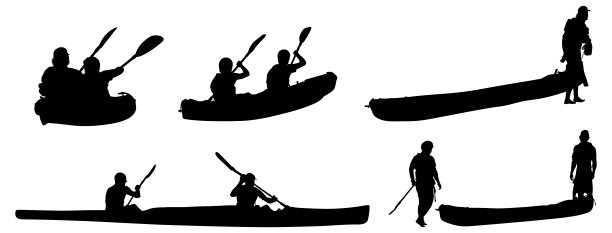 人们划独木舟图片下载