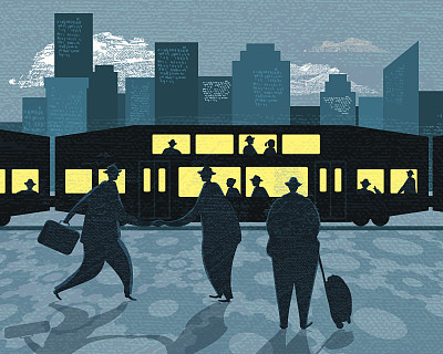 程式化的商务通勤或交通工具图片下载