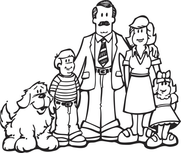 卡通家庭图片下载