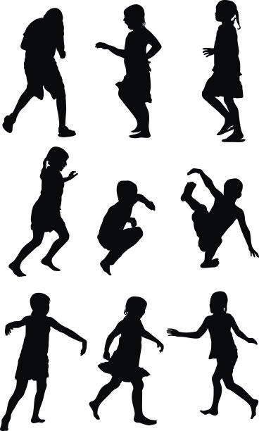 无忧无虑的孩子们奔跑玩耍图片下载