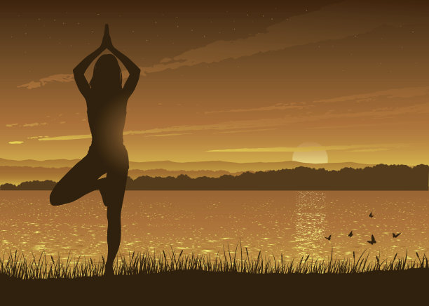 瑜伽站立位置图片下载