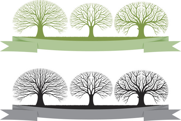 一行树旗帜图片下载