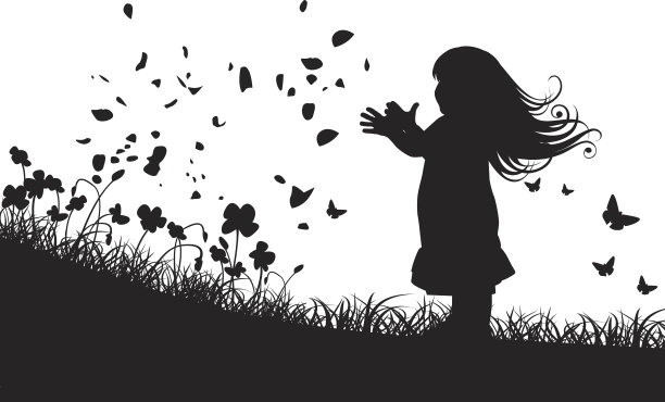 春天小女孩概念图片下载