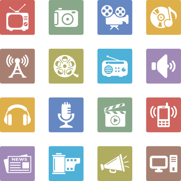 媒体图标图片下载