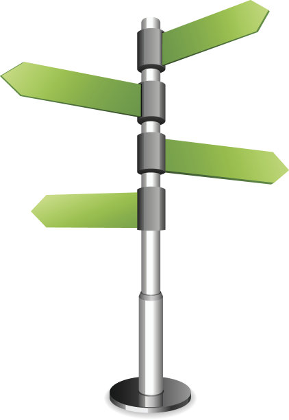 空白的路标图片下载