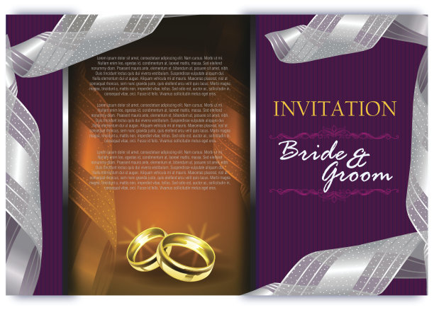 美丽的婚礼请柬图片下载