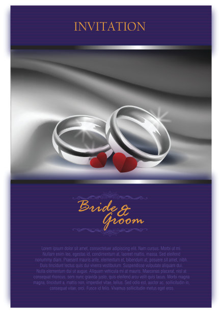 美丽的婚礼请柬图片下载