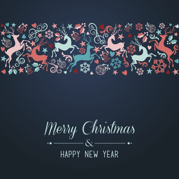 圣诞快乐，并附上新年贺卡图片下载