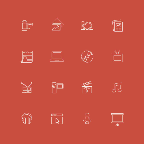 多媒体图标图片下载