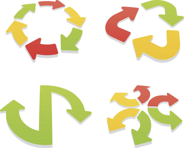 彩色箭头符号集十八图片下载