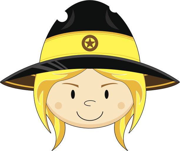 卡通狂野西部女牛仔图片下载