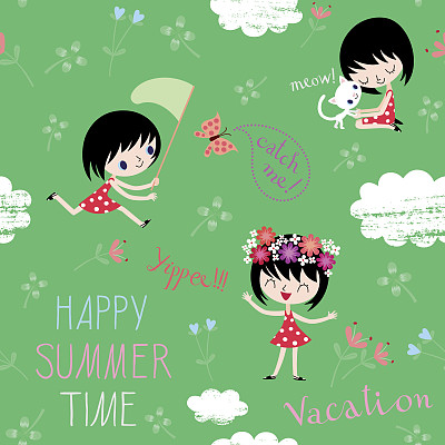 暑假的模式。图片下载