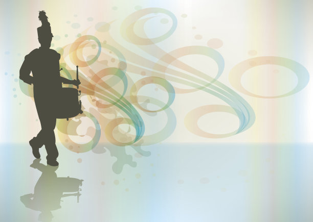 行进乐队鼓手背景图片下载