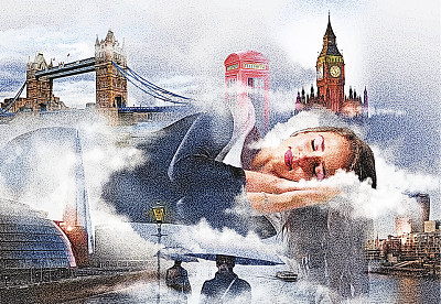 浓雾伦敦英格兰乡愁图片下载