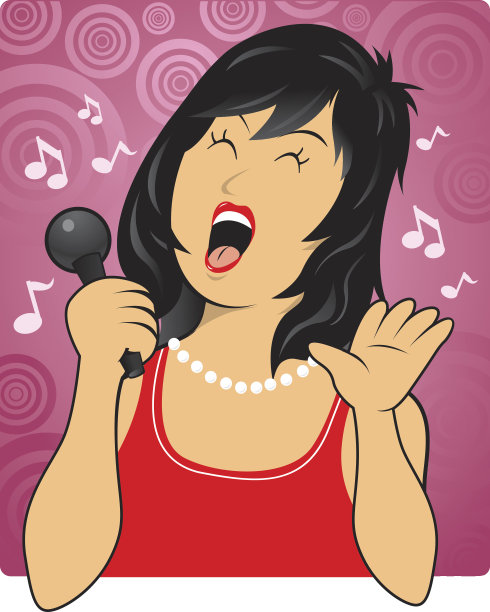 卡拉ok的女孩图片下载