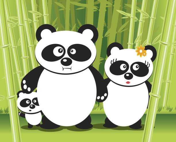 熊猫家族图片下载