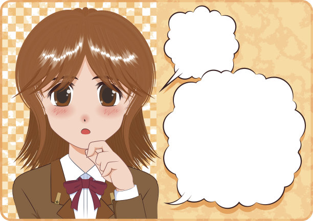 日本漫画风格[思考的女孩]图片下载