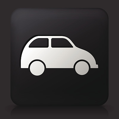 黑色方形按钮与汽车图标图片下载