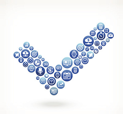 勾选标记业务和金融矢量按钮背景图片下载