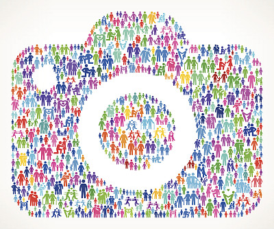 数码相机上的矢量家庭模式背景图片下载