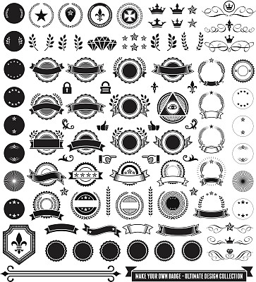 制作自己的自定义徽章-终极矢量设计集合素材图片