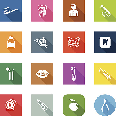 扁平图标-牙科保健图片下载