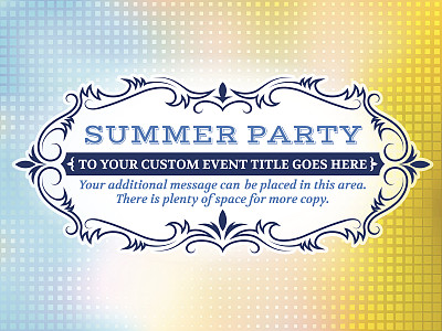 夏日派对野餐复古邀请带阳光矢量回来图片下载