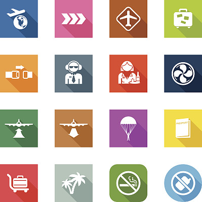 平面图标-飞机旅行图片下载