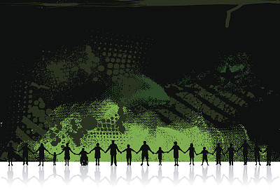 手牵手-联合社区Grunge团队背景图片下载