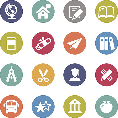 教育图标设置-圆圈系列图片下载