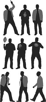 随意的人在各种各样的行动图片下载