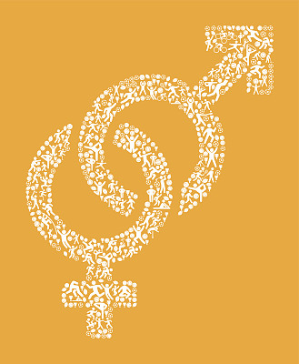 性别符号健身运动和运动模式矢量背景图片下载