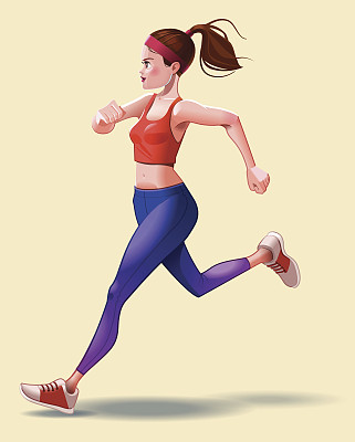 慢跑的女孩图片下载