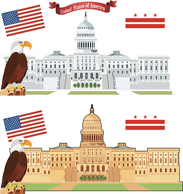 华盛顿特区的美国国会大厦图片下载