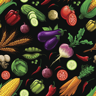 无缝蔬菜模式图片下载