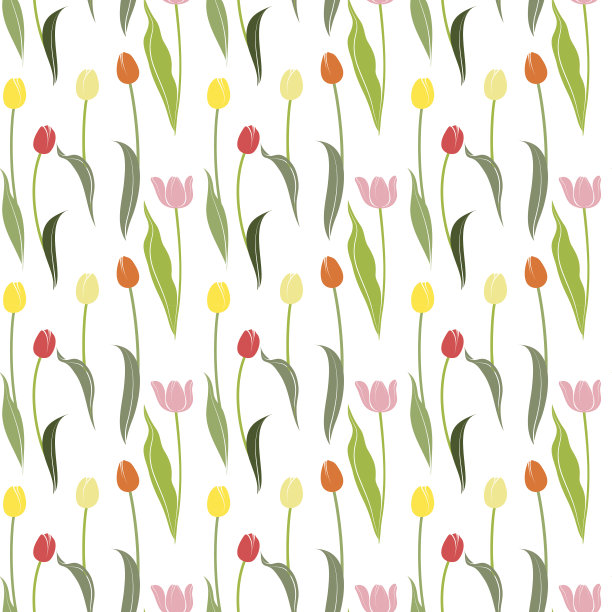 郁金香无缝模式图片下载