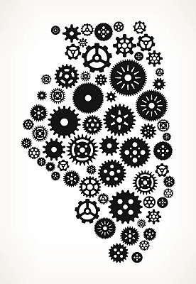 伊利诺斯齿轮和小齿轮图案。图片下载