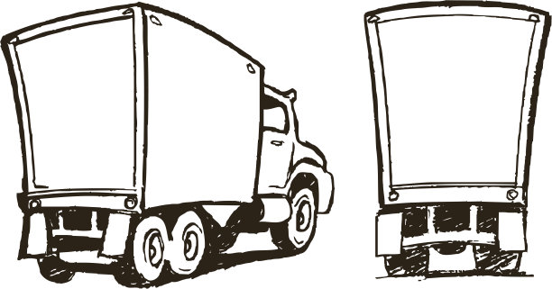 移动卡车-卡通风格图片下载