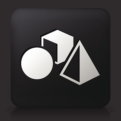 带有测量工具图标的黑色正方形按钮图片下载