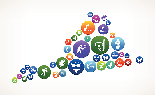 弗吉尼亚夏季时间的乐趣和户外矢量图形图片下载