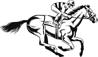 纯种赛马-黑白画图片下载