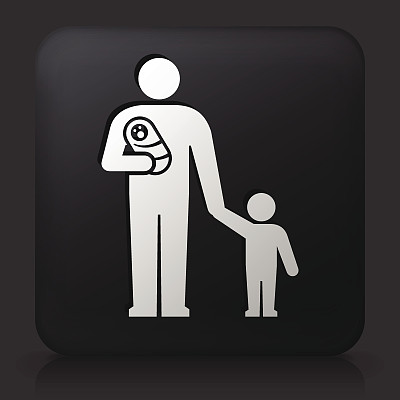 黑色方形按钮与父亲和孩子图片下载