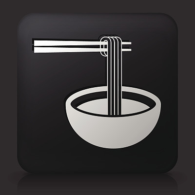 黑色方形按钮配面汤图片下载