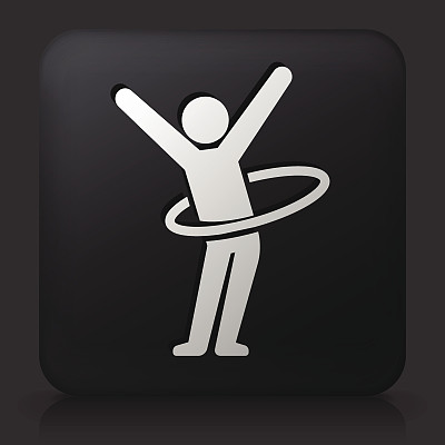 黑色方形按钮与棒子图呼啦圈图片下载