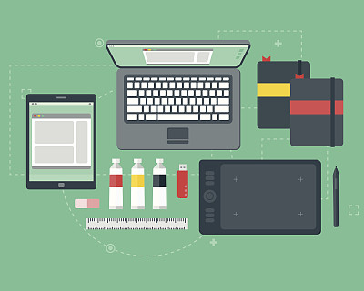 平面设计平面设计师的元素图标集图片下载