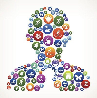 商人夏季时间的乐趣和户外矢量图形图片下载