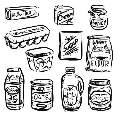 黑色和白色的乳制品图片下载